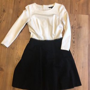 COPY - Banana Republic black white dress Long sleeved